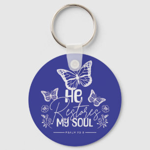 He Restores My Soul Key Ring