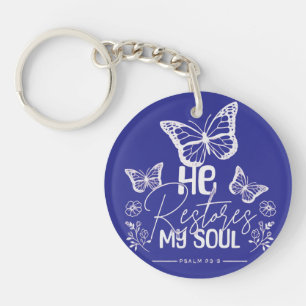 He Restores My Soul Key Ring