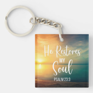 He Restores my Soul Key Ring