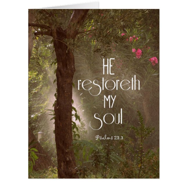 He restoreth my Soul Bible Verse (Front)