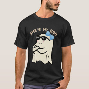 He s My Boo She s Boo Ghost Matching Couple Hallow T-Shirt