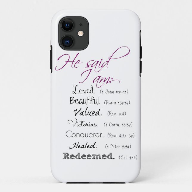 He said I am...: Christian iPhone Cover (Back)