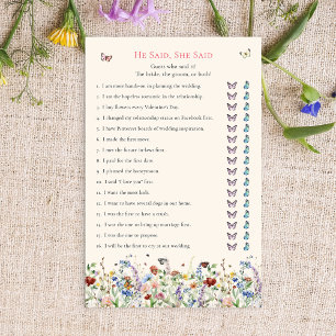 He Said, She Said   Bohemian Wildflowers 