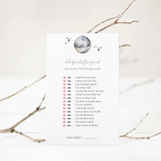 He said, she said Disco Ball Bridal Shower Game