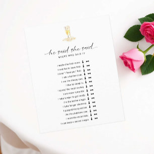 He Said She Said Pearls Prosecco Bridal Shower