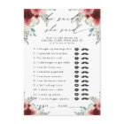 He Said, She Said Wine Floral Party Game