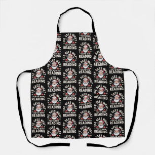 He Sees What You've Been Reading Santa Bookish Apron