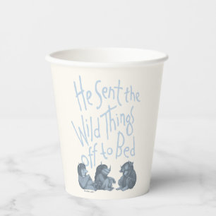 He Sent the Wild Things Off to Bed - Blue Paper Cups