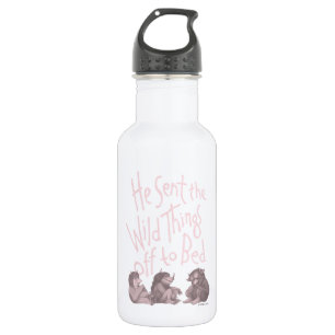 He Sent the Wild Things Off to Bed - Pink 532 Ml Water Bottle