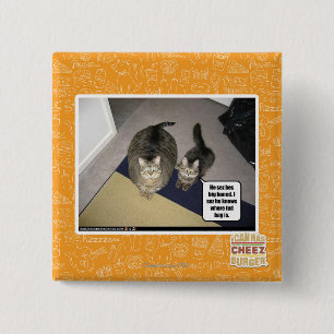 He sez hes big boned. 15 cm square badge