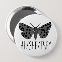 HE/SHE/THEY Pronouns Handdrawn Moth Insect