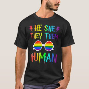 He She They Them Human Lgbtq Gay Pride T-Shirt