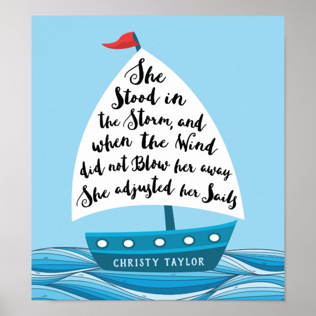 He Stood in the Storm (Custom Name) Poster (Front)