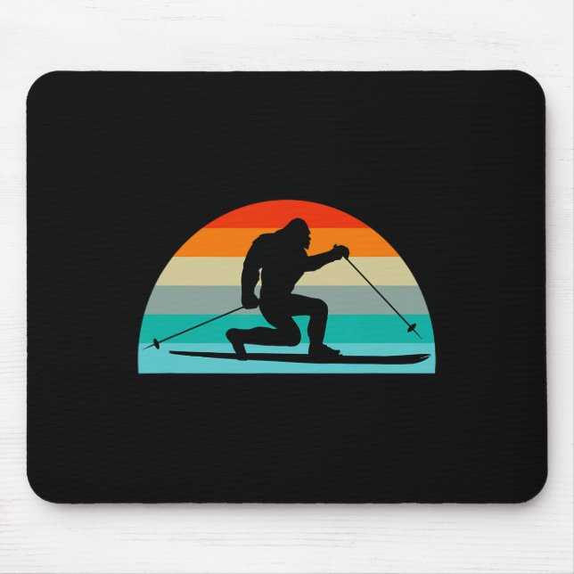 He Telemark Skis!  Mouse Pad (Front)