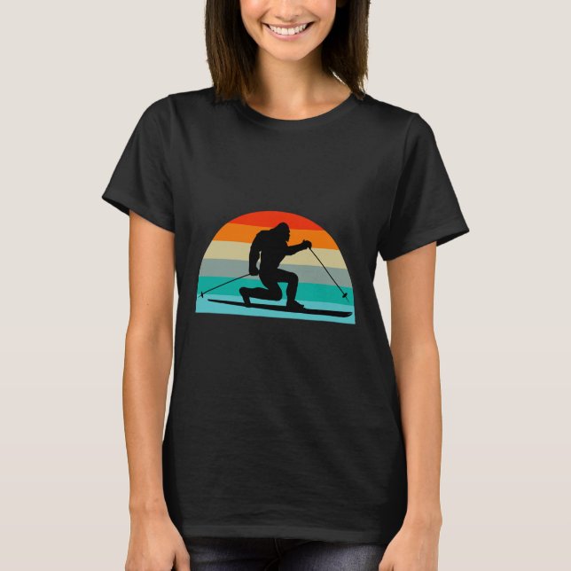He Telemark Skis!  T-Shirt (Front)