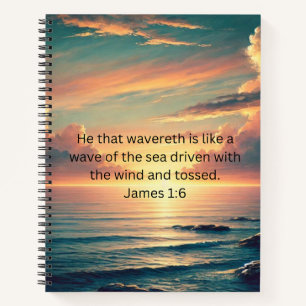 He that Wavereth Inspirational Notebook