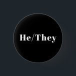 He, They Preferred Pronouns Lgbtq Lgbt Pride 3 Cm Round Badge<br><div class="desc">He,  They Preferred Pronouns Lgbtq Lgbt Pride button,  pin.
Black and white.</div>