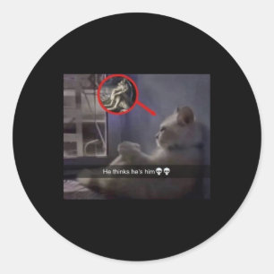 He Thinks He's Him Sticker
