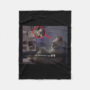 He Thinks He's Him Sticker Fleece Blanket