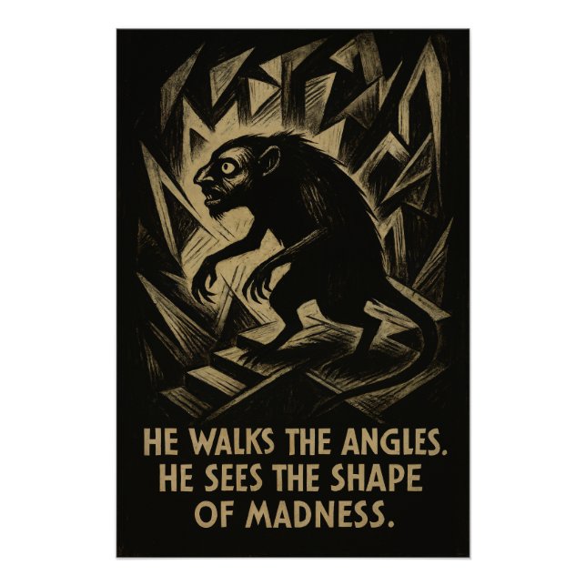 He Walks the Angles – A Brown Jenkin Expressionist Poster (Front)