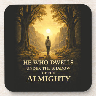 He Who Dwells Psalm 91 Christian Art Coaster