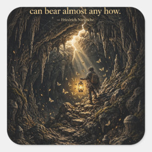 He Who Has a Why — Nietzsche Sticker