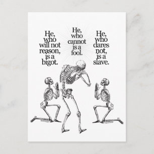 He Who Will Not Reason Postcard