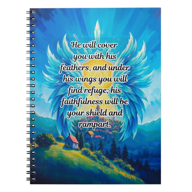 He Will Cover You With His Feathers Journal (Front)