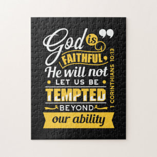  He Will Not Let You Be Tempted – Bible Verse Jigsaw Puzzle