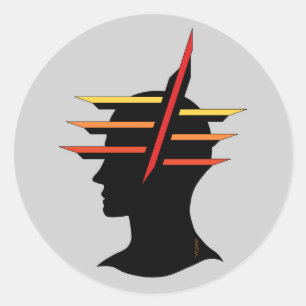 Head Abstract Classic Round Sticker