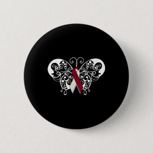Head & Neck Cancer Awareness T Shirt Ribbon Bu 6 Cm Round Badge
