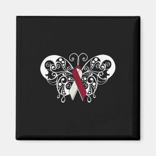Head &amp; Neck Cancer Awareness T Shirt Ribbon Bu Magnet
