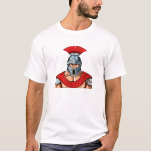Head ancient warrior in helmet and armor T-Shirt