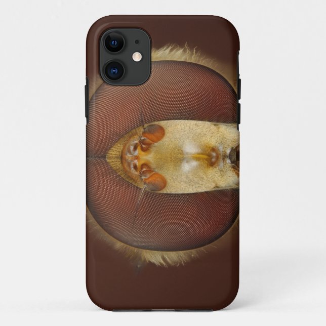 Head and Compound Eyes of a Hover Fly Case-Mate iPhone Case (Back)