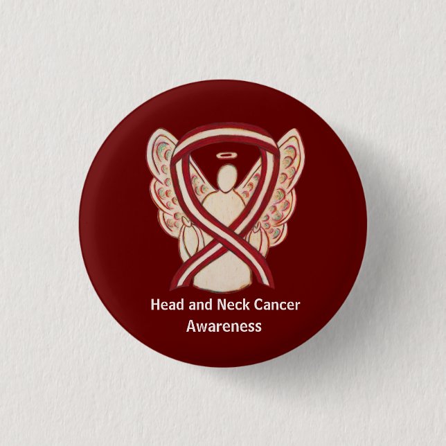 Head and Neck Awareness Ribbon Pin Buttons (Front)