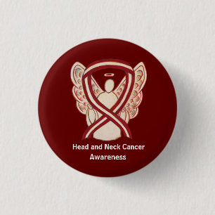Head and Neck Awareness Ribbon Pin Buttons