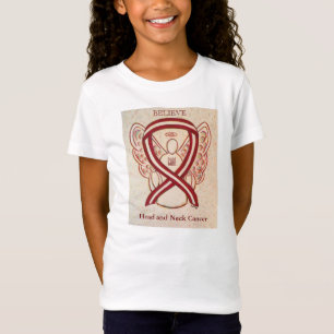 Head and Neck Cancer Awareness Ribbon Angel Shirt