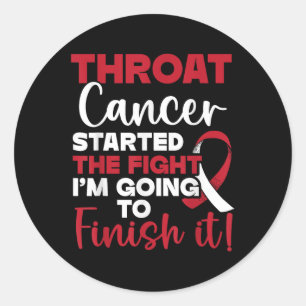 Head And Neck Cancer Awareness Stemi Apparel Throa Classic Round Sticker