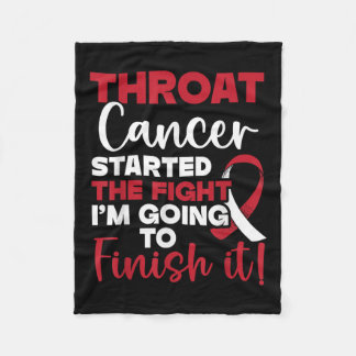 Head And Neck Cancer Awareness Stemi Apparel Throa Fleece Blanket