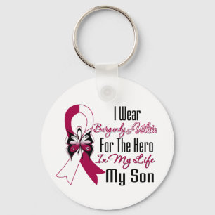 Head and Neck Cancer Hero My Son Key Ring