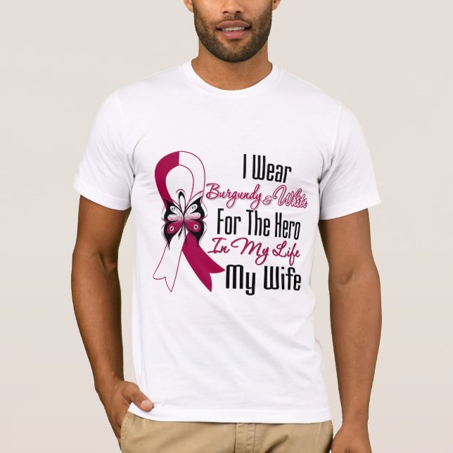 Head and Neck Cancer Hero My Wife T-Shirt (Front)