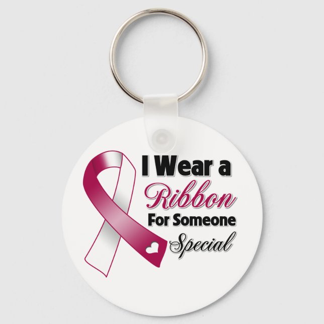 Head and Neck Cancer Ribbon Someone Special Key Ring (Front)