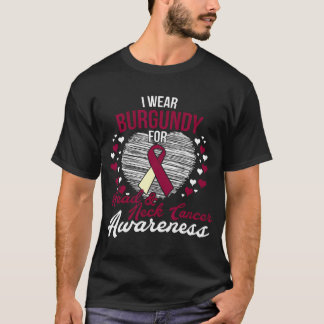 Head And Neck Cancer Ribbon Support Awareness Love T-Shirt