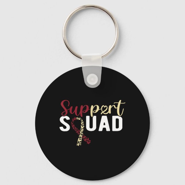 Head And Neck Cancer Suprt Squad Key Ring (Front)