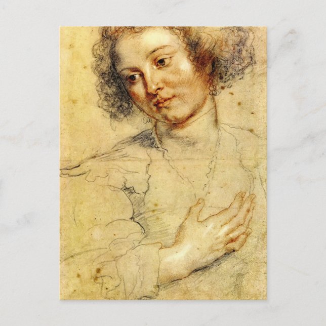 Head and Right Hand of Woman by Peter Paul Rubens Postcard (Front)