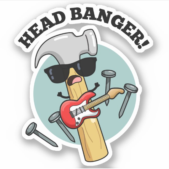 Head Banger Funny Music Puns  (Front)