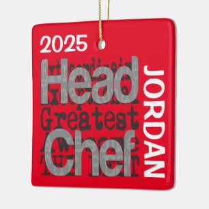 Head Chef Extraordinaire CUSTOM Ceramic Ornament