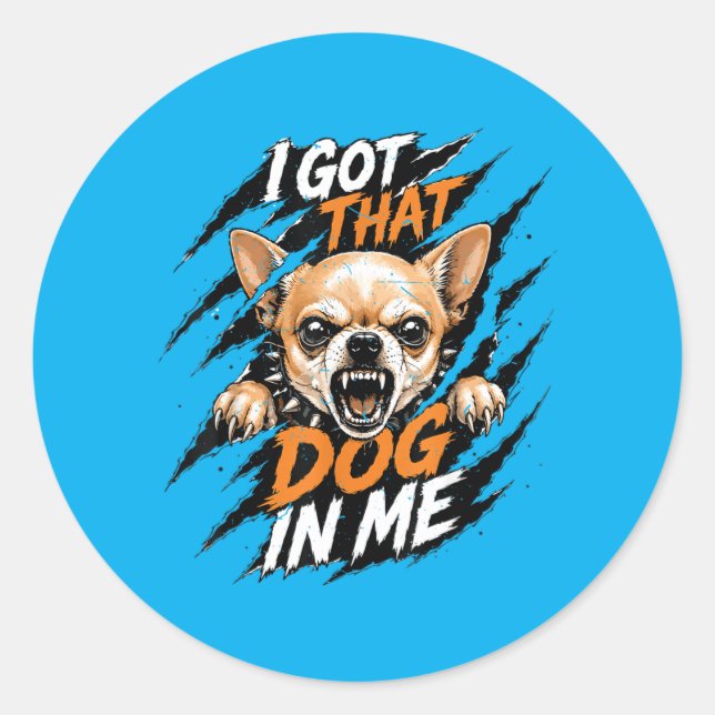 Head Chihuahua Classic Round Sticker (Front)