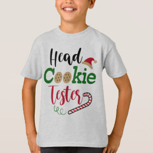Head Cookie Tester Funny Toddler Christmas T-Shirt