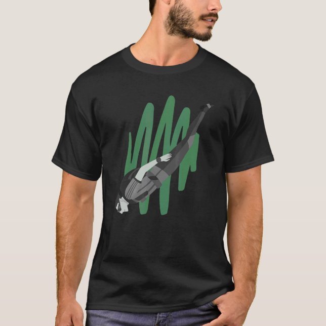 Head Down Flying Skydiving Parachuting T-Shirt (Front)